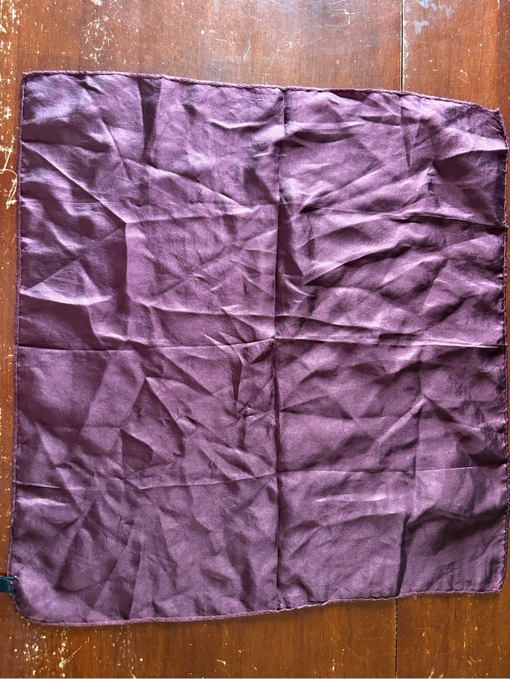 Men's Wine Dress Pocket Square / Handkerchief 100% silk